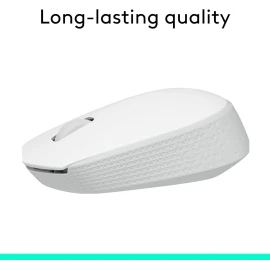 Logitech M170 Wireless Mouse, Ambidextrous, Off-white - Mouse - right and left-handed - optical - 3 buttons - wireless - 2.4 GHz - USB wireless receiver - off-white