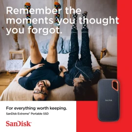 SanDisk 2TB Extreme Portable SSD - Up to 1050MB/s, USB-C, USB 3.2 Gen 2, IP65 Water and dust