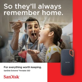 SanDisk 2TB Extreme Portable SSD - Up to 1050MB/s, USB-C, USB 3.2 Gen 2, IP65 Water and dust