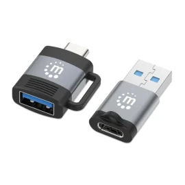 Manhattan® 2-Piece USB-C® to USB-A and USB-A to USB-C® Adapter Set