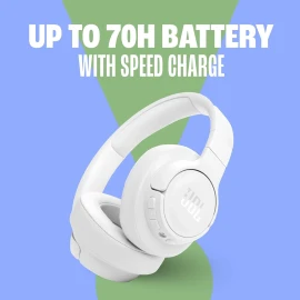 JBL TUNE 770NC Headphones with mic full size Bluetooth wireless, wired active noise canceling 3.5 mm jack blue