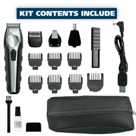 Wahl USA Lithium Ion Total Beard Trimmer for Men with 11 Guide Combs