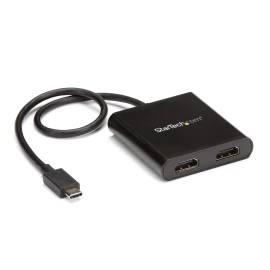 StarTech 2-Port Multi Monitor Adapter, USB-C to 2x HDMI Video Splitter, USB Type-C DP Alt Mode to HDMI MST Hub,