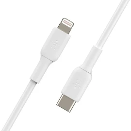 Belkin BoostCharge - Lightning cable - 24 pin USB-C male to Lightning male - 1 m - white - USB Power Delivery (18W)