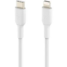 Belkin BoostCharge - Lightning cable - 24 pin USB-C male to Lightning male - 1 m - white - USB Power Delivery (18W)