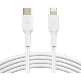 Belkin BoostCharge - Lightning cable - 24 pin USB-C male to Lightning male - 1 m - white - USB Power Delivery (18W)