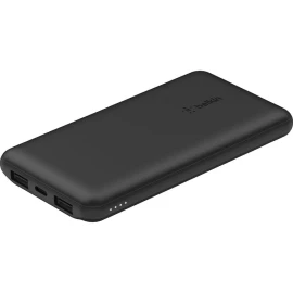 Belkin BoostCharge - Power bank - 10000 mAh - 15 Watt - 3 output connectors (24 pin USB-C, 2 x USB) - black
