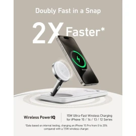 Anker B25M1111-1 MagGo Wireless Charging Station 3-in-1 Pad