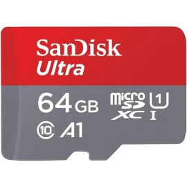 SanDisk Ultra - Flash memory card (microSDXC to SD adapter included) - 64 GB - A1 / UHS Class 1 / Class10 - microSDXC UHS-I
