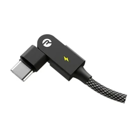 Raycon Magic Spin 100-Watt USB-C to USB-C Charge and Sync Cable, 3.3 Ft. (Black)