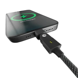 Raycon Magic Spin 100-Watt USB-C to USB-C Charge and Sync Cable, 3.3 Ft. (Black)
