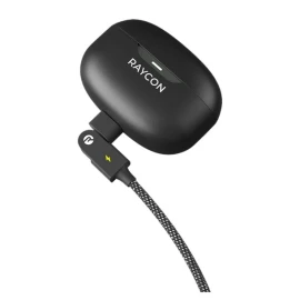 Raycon Magic Spin 100-Watt USB-C to USB-C Charge and Sync Cable, 3.3 Ft. (Black)