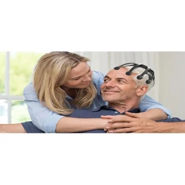Azpen Head Massager with 14 Massaging Nodes, 5 Vibrating Modes, Bluetooth, and 360° Coverage