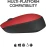 Logitech M170 - Mouse - right and left-handed - wireless - 2.4 GHz - USB wireless receiver - red
