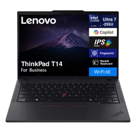 Lenovo ThinkPad T14 Gen 6 14-Inch Business Laptop, Intel Core Ultra 7 255U, 32GB RAM, 1TB SSD