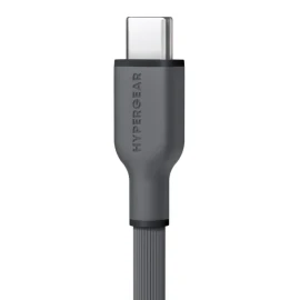 HyperGear® Flexi Pro USB-C® to USB-C® Soft-Touch Silicone Fast Charge and Sync Cable (15 Ft.; Gray)