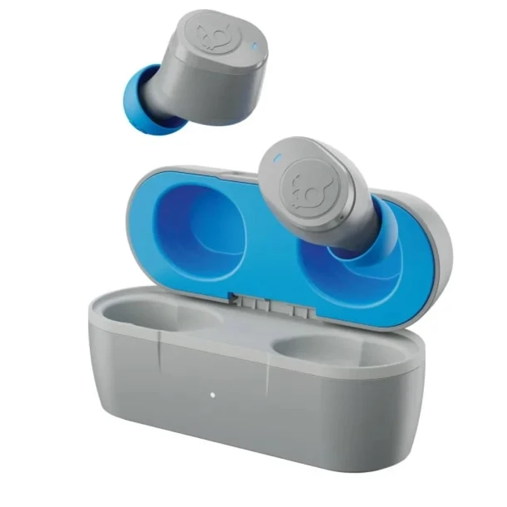 Skullcandy® Jib® True 2 In-Ear True Wireless Stereo Bluetooth® Earbuds with Microphones (Light Gray/Blue)