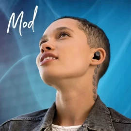 Skullcandy® Mod™ Bluetooth® Earbuds with Microphone, True Wireless with Charging Case (Light Gray / Blue)