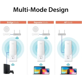 D-Link AX3000 Mesh WiFi 6 Range Extender | Universal Compatibility | 1x Gigabit LAN Port | AI Enabled | Covers up to 2800 sq. ft | Whole Home Booster