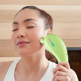 Face and Body Massager Macha features soft tissue vibration massage. Use all over your body