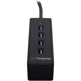 StarTech 4-Port USB 3.0 Hub with Built-in Cable - SuperSpeed Laptop USB Hub - Portable USB Splitter - Mini USB Hub (ST4300PBU3) - Hub - 4 x SuperSpeed USB 3.0 - desktop - for P/N: FCREADMICRO3, MSDREADU3CA