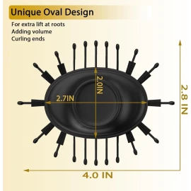 Nicebay Hair Dryer Brush, Hot Tools Blow Dryer Brush for Women, One Step Blowout Brush with Display Screen, Oval Ceramic Barrel, Negative Ion, Black and Gold