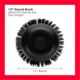 Revlon One Step Root Booster Round Brush Dryer and Hair Styler | Fight Frizz and Add Volume, (1-1/2 in)