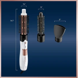 Conair Double Ceramic 3-in-1 Hot Air Brush, Dry as You Style