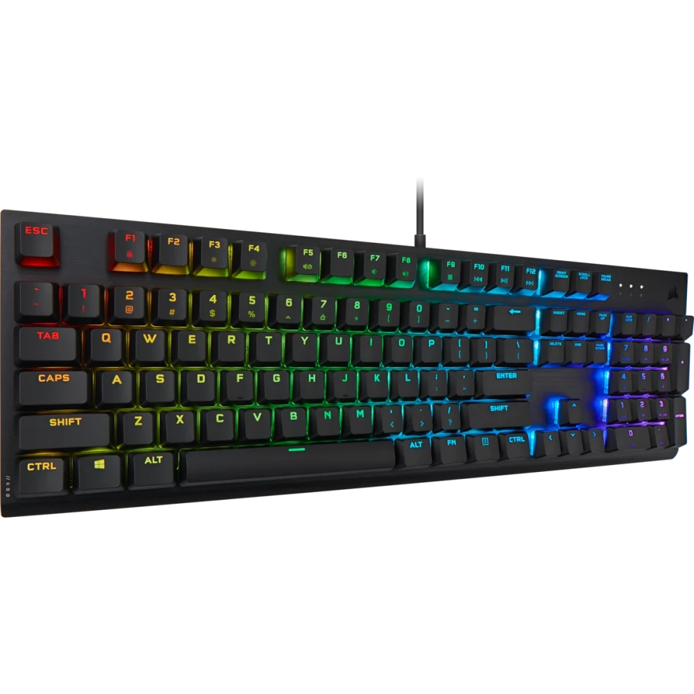 Corsair Memory - Keyboard - Wired - English - USB - Ergonomic Design - All black - Low Profile