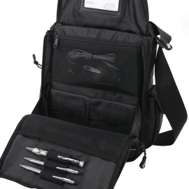 MINI MESSENGER BAG (BLACK/RED)