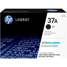 Original HP 37A Black Toner Cartridge | Works with HP LaserJet Enterprise M607, M608, M609 Series, HP LaserJet Enterprise MFP M631, M632, M633 Series | CF237A