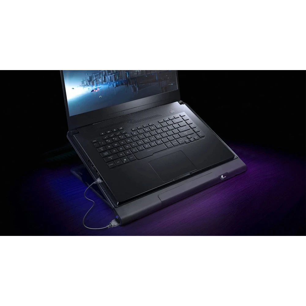 Xtech - Notebook stand - XTA-160 - Kyla - gaming - Laptop-size compatibility: Up to 17in - Number of fans: 6 LED Blue light - Adjustable height: 3 positions - Connectivity: 2 USB ports