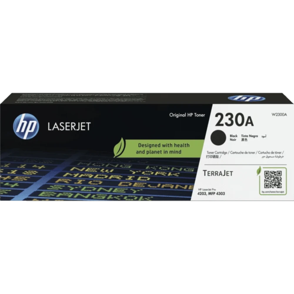 HP 230A - Black - original - LaserJet - toner cartridge (W2300A) - for Color LaserJet Pro 4201, 4203, MFP 4301, MFP 4303