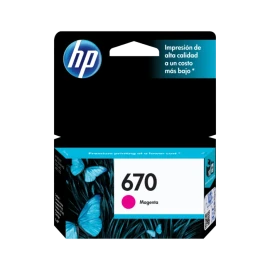 HP 670 Magenta Ink Cartridge (CZ115A) For HP Deskjet Ink Advantage 3525, 4615, 4625, 5525 Printer