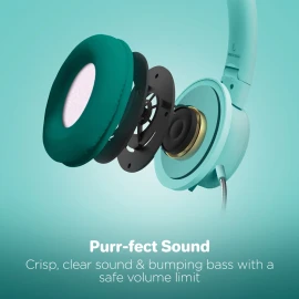 Hypergear Kombat Kitty Gaming Headset For Kids (Teal)