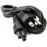 Xtech Laptop power cord 3-prong NEMA plug to 3-slot female connector