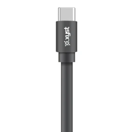 Xyst Charge And Sync Usb To Usb-C Flat Cable, 4 Ft. (Black)