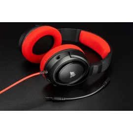 CORSAIR Gaming HS35 9011198- Headset - full size - wired - 3.5 mm jack - red