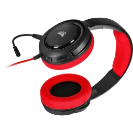 CORSAIR Gaming HS35 9011198- Headset - full size - wired - 3.5 mm jack - red