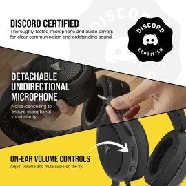 CORSAIR Gaming HS60 PRO SURROUND 9011213- Headset - full size - wired - USB, 3.5 mm jack - carbon