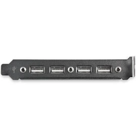 StarTech 4 Port USB A Female Slot Plate AdapterAdd four USB 2.0 Ports to the back of your computer