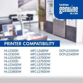 Brother Genuine High Yield Toner Cartridge, TN660, Replacement Black Toner, Page Yield Up To 2,600 Pages