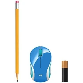 Logitech Wireless Mini Mouse M187 & 14" Sleeve Bundle - Red/Blue Camo