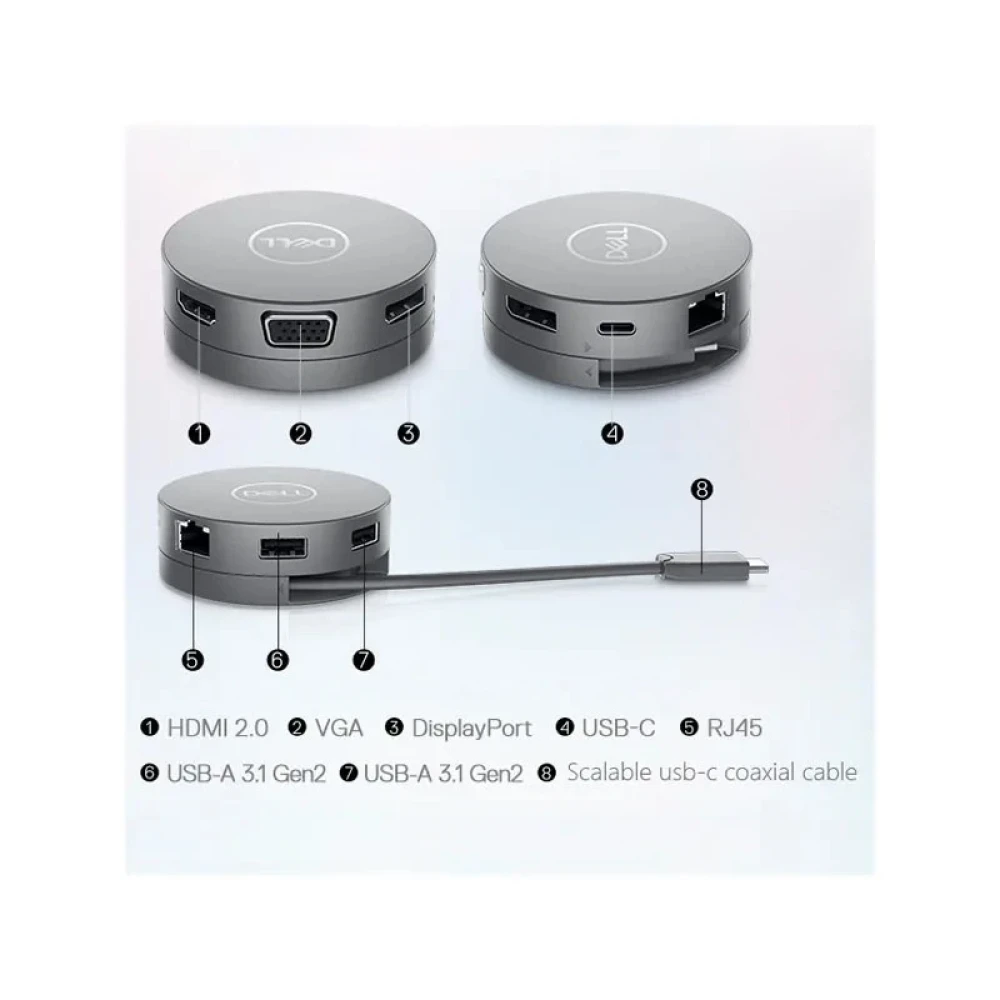 Dell 7-in-1 USB-C Multiport Adapter (DA310)