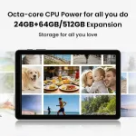COLORROOM Android 16 Tablet 11-Inch with Stylus and Keyboard Case