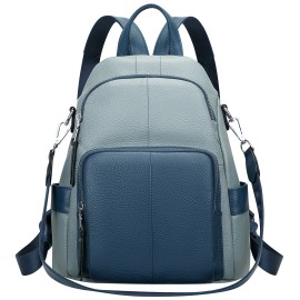 ALTOSY Genuine Leather Anti-Theft Backpack with USB Charging Port