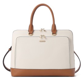 CLUCI Leather Briefcase for Women Laptop Bag 15.6 Inch