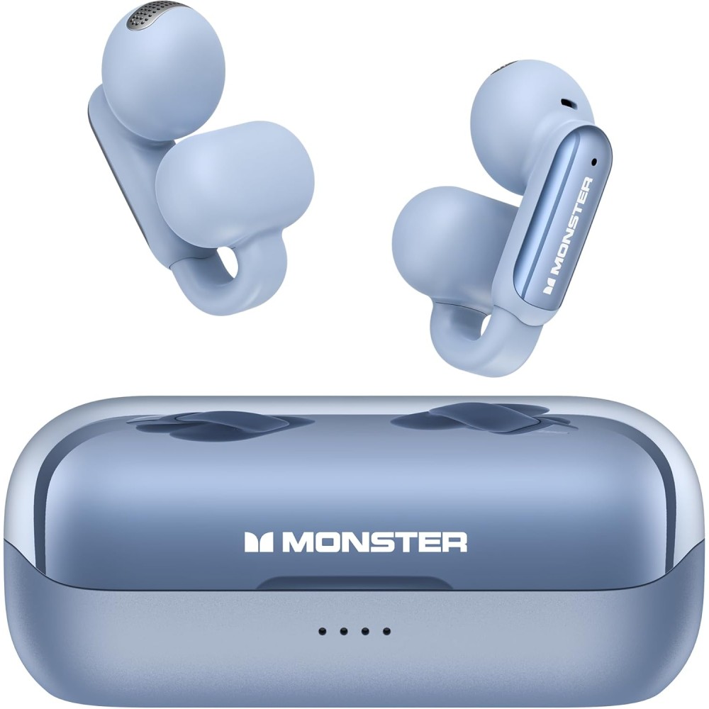 Monster AI Translation Open Earbuds AC601 Bluetooth 115 Languages Blue