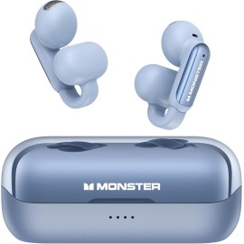 Monster AI Translation Open Earbuds AC601 Bluetooth 115 Languages Blue