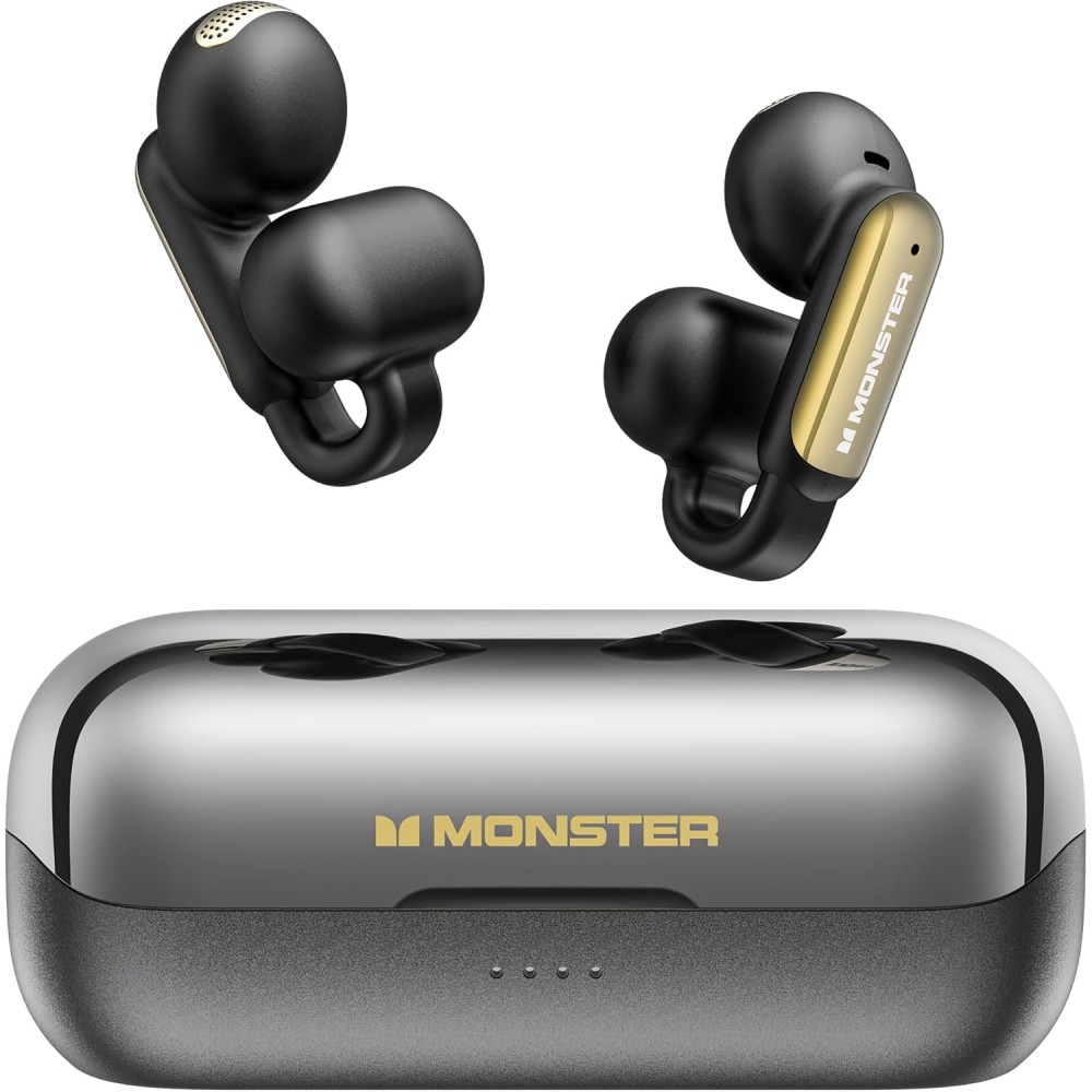 Monster Open AC601 AI Translation Earbuds Black Bluetooth 6.0 115 Languages